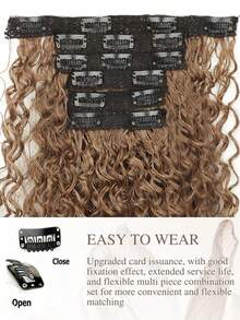 6PCS Clip In Hair Extensions 26 Inch Curly Hair Extension Long Soft Synthetic Hairpieces For Women - Multicolor - View 7