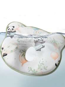 1pc Teddy Bear Head U-Shaped Baby Anti-Flat Head Shaping Pillow, Breathable Soft Neck Support Pillow, All Season, Washable, 20*25cm - Panda - View 1