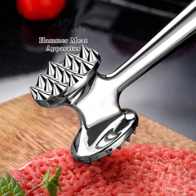 Aluminum Alloy Meat Tenderizer, Steak Pounder, Home Meat Mallet, Beef Tenderizer, Double-Sided Meat Hammer Tool With Comfortable Handle, For Steak And Beef
