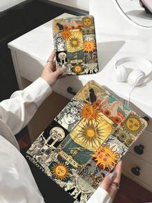 11-Inch Tablet Protective Case With Sun Tarot Card Patchwork Pattern, Suitable For Air M3 2025/M2 2024, Air 5th Gen 2022, 11th Gen 11-Inch 2025, Galaxy Tab, Kindle Paperwhite 12th Gen 2024, Transparent Back, Fashionable Pattern, Auto Sleep/Wake, Airbag Protection, Suitable For Gifts And Office Use - Multicolor - View 10