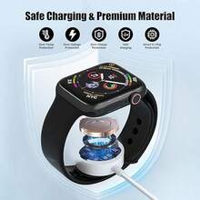 1 pieza Estación de carga magnética portátil de alta eficiencia universal con interfaz Tipo-C, apta para Apple Watch 1/2/3/4/5/6/7/8/9/SE, diseño minimalista para oficina, viajes y uso doméstico - Blanco - Ver 4