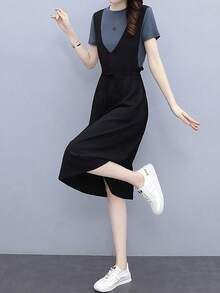 Women Midi Dresses - 灰色 - 查看 4