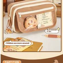 226pcs/Set Large Capacity Pencil Case, Cute Capybara Design, Transparent Stationery Pouch, High Cost-Effective Study Supplies, INS Style,Back To School,Bag