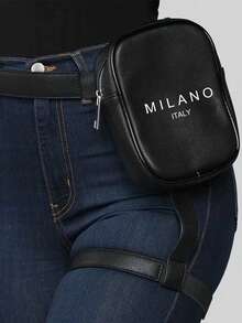 米兰意大利印花迷你可调节腿包，便携多功能运动腰包，适合户外运动、休闲跑步、户外骑行、健身杂物收纳，轻便尼龙内衬，易于清洁，适合日常通勤和外出，是返校季、海滩、海边、度假、母亲节、夏季、新年、斋月、开斋节、情人节、圣诞节或感恩节的完美礼物。 - 彩色 - 查看 5