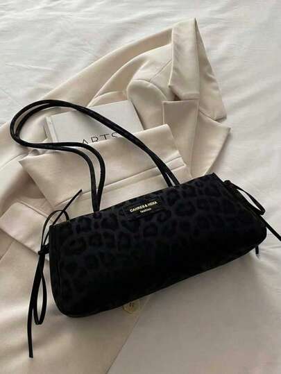 Nueva bolsa de mano con estampado de leopardo a la moda, adecuada para fiestas, salidas, vacaciones, compras y uso diario, puede almacenar monedas, teléfonos, también adecuada como bolso de trabajo para damas de oficina, estudiantes universitarias y mujeres trabajadoras, elegante bolso de señora