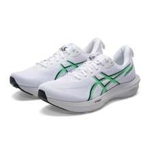 Asics 男士跑步鞋 GT-1000 14，轻便舒适休闲运动跑步鞋 1011C077-101 - 白色/綠色 - 查看 3