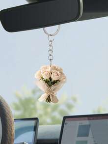 Elegant 2d Flat Acrylic Rose Bouquet Keychain,Lightweight Flower Key Ring,Valentine's Day Flower Bouquet Pendant,Fun Ornament, Backpack Accessory, Fashion Pendant, Home Decoration, For Car Decorations And Charms, Headphone Charms, Bag Charms, Accessory Gift, Perfect Gift For Family And Friends,Valentine's Day Gifts, Birthday Gifts, Party Gifts, Anniversary Gifts, Wedding Gifts - Multicolor - View 8