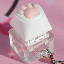 Cute Cat Paw Stress Relief Button, Squishy Butt Clicker Keychain, Toy Squeeze Decompression, Creative Gift Pendant, Bag Decoration Stress Relief Pendant, For Teenagers & Adults, Birthday & Holiday Gift - Multicolor - View 8