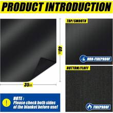 Thermal Blanket Grill, 35x40 Inch Heavy-Duty Smoker Grill Insulation Cover Winter Cooking, Pellet Grill Heat Shield Traeger Stoves, Cuttable Insulated Blanket - 黑色 - 查看 1
