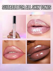 MISSLYN-HOLO SHINE Lip Gloss, Holographic Shine, Long-Lasting, High Gloss, Glitter, Makeup Brand, Suitable For Women & Girls, Perfect For Winter, Ideal For Y2K Retro Fashion, Suitable For Birthday, Valentine's Day, Party, New Year And Other Occasions, Best Colors, Vegan, Cruelty-Free - 17 飛吻 - 查看 3