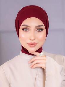 1件装时尚休闲优雅速戴头巾帽，经典简约风格，柔软透气的莫代尔面料，多功能针织头巾，适合日常生活、节日、聚会、祈祷等场合。 - 多色 - 查看 14