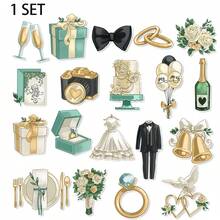 1 Set Wedding Theme Stickers , Planning, Office, Friendship & Love Gift, Packaging, Holiday Party, Scrapbook Thin, Bookmark, Backpack, Luggage, Cup, Notebook, Diary, DIY Stickers - Multicolor - View 7