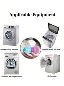 6 quả cầu sấy quần áo tái sử dụng - Chống rối, tẩy vết bẩn, chống xù lông, phù hợp với từng loại vải, không cần điện, có thể tái sử dụng, loại bỏ xơ vải trong máy giặt - Quả cầu làm mềm vải, giảm nhăn và tĩnh điện, ngăn ngừa quần áo bị rối ở nhà và tiệm giặt là, nhiều màu sắc, đồ dùng vệ sinh, dụng cụ gia đình - Nhiều màu - Xem 5