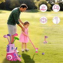 - Juego de para nios pequeos, palos de de plstico de 3 a 5 aos, con 4 palos de y 10 pelotas, juguetes de para interiores y exteriores con carrito para nios y nias de 1 2 - Juego de golf de juguete rosa - Ver 7