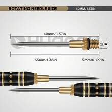 HUANQU 6 Stücke 40mm Kupfer Dartspitzen Ersatz, universelle langanhaltend Präzisions-Dart-Zubehörteile Ersatzteile - Verschiedenfarbig - Übersicht 6