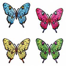 4 PEÇAS Decoração de Parede Externa Borboleta Metálica Vibrante, Escultura Externa Resistente à Ferrugem de 6.3 Polegadas com Ganchos Sem Ferramentas para Jardim, Pátio, Cerca e Varanda - Presente Perfeito para Inauguração, Dia das Mães, Família e Amigos - A - Visão 15