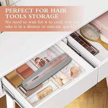 Suafrnut Professional Hot Hair Tools Organizer Bag Portable Travel Heat Resistant Storage Case Pouch For Curling Irons, Flat Irons, Hair Straightener And Styling Tools(17.7" X 3.2"X 3.2") - ColorB - View 6