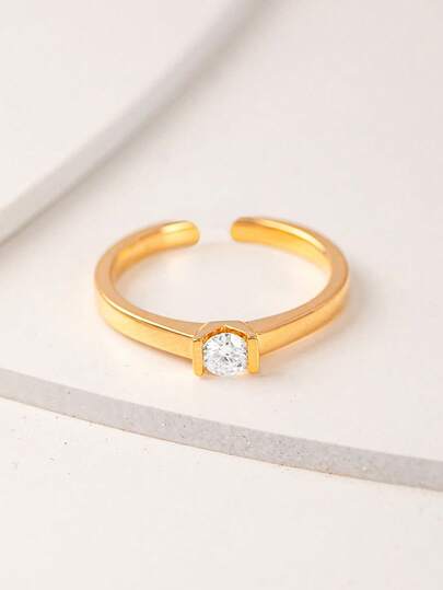 Anello aperto in argento sterling 925 di lusso personalizzato all'ingrosso con zirconia cubica a taglio a pera (per ragazze)