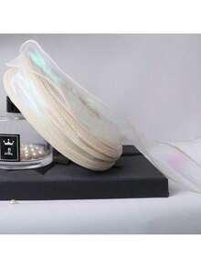 4cm Width 10/50 Yards Rainbow Organza Ribbon, Transparent Wide Craft Ribbon Suitable For Flowers, Bouquets, Wreaths, Weddings, Birthday Parties, Christmas Gifts, Hair Accessories, Decorations And More - Multicolor - View 20