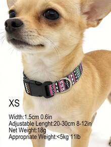 Bohemian Style Printed Adjustable Pet Collar, Suitable For Small, Medium And Large Dogs - Multicolor - View 16