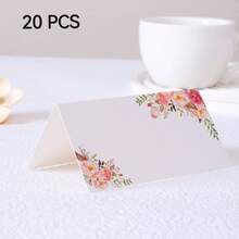10/20/50 Pcs Table Place Cards, Small Table Cards With Gold Foil Frame, Wedding Table Cards, Valentine's Day, Name Tags, Escort Cards, Place Cards, Folding Wedding Cards, Table Cards, Thank You Cards, Thank You Notes, Greeting Cards, Dinner Table Labels, Unique Textured Table Cards, Suitable For Dinner, Party Seating Cards, Applicable For Birthday Party, Bridal Shower, Anniversary Party, Product Labels - Multicolor - View 25