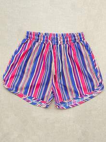 男士时尚美式度假休闲抽绳短裤，夏季 - 彩色 - 查看 2