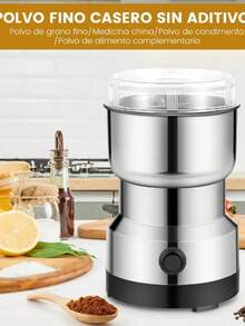 Mini Molino De Cafe Electrico Moledor De Especias Granos Plata, de Acero Inoxidable - Tipo de Enchufe A Japonés (100V) - Ver 10
