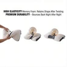 1pc/2PCS  Family Beds, Large Size, With Honeycomb Ventilation Holes, Soft And Comfortable, Suitable For Side Sleeping, Lying Sleeping, And Various Sleeping Positions - trắng - Xem 4