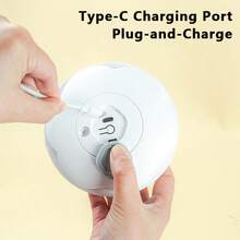 Starfish Interactive Cat Toy Automatic Turntable Feather Teaser USB Charging Pet Play Mat For Alone Time Companion - Blue - View 7