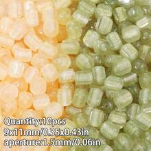 10颗彩色夜光亚克力星形管珠，DIY首饰制作，手工串珠工艺材料 - diy - 查看 13