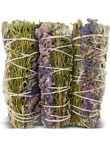 1/3pcs 4-Inch White Sage Smudge Sticks - Sage Smudge Sticks With Instructions And Blessings - Wands For Cleansing Homes And Other Smudging