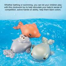 Set Of 3 Baby Bath Toys: Wind-Up Sea Lion, Dolphin And Whale, Cartoon Animals, Fun Bath Toys For Toddlers, Fun Sensory Activity For The Pool And Bath