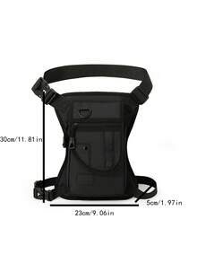 Herrmode Mångsidig Avslappnad Minimalistisk Midjeväska - Svart - Visa 2