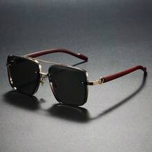 1pc Asymmetrical Frame Stylish & Glasses, Unisex, Suitable For Gifting And Photo Shoots To Look Youthful - Multicolor - View 3