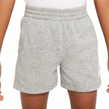 Pantalones cortos deportivos casuales de felpa francesa para adolescentes de Nike - Gris Claro - Ver 3