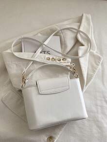 韩式极简优雅手提包，欧美新款时尚V字单肩水桶包 - 彩色 - 查看 5