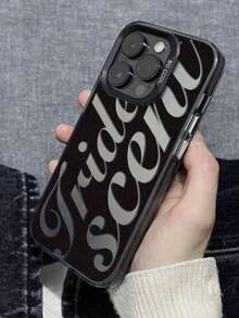 Fashionable Black Line Pattern Design Phone Case Compatible With Apple 17, 16, 15, 14, 13, 12, 11 Pro Max, X, XR, XS Max, 8, 7 Plus, With Shock-Resistant Matte Back Cover Compatible With Samsung Series - Multicolor - View 3