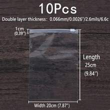 sealsuer 10pcs Portable Travel Shoe Bags, Space-Saving Dust-Proof Storage Bags, Moisture-Proof Packing Shoe Bags With Zipper, Waterproof Drawstring Pockets, Wardrobe Dust-Proof Organizer Bags, Unisex Fabric Shoe Bags For Travel - Perfect For Organizing And Protecting Travel, Cruise, Vacation Travel Organizer Drawstring Shoes Pouch Shoes Cover For Men For Women Packing Cubes Travel Essential Cruise Essentials Holiday Essential - Clear - View 17