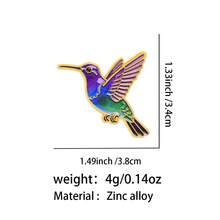 Ghim cài áo hình chim ruồi nhiều màu sắc, hình động vật ngộ nghĩnh, ghim cài ve áo, huy hiệu cài trên ba lô, phụ kiện quần áo, trang sức, quà tặng bạn bè. - Nhiều màu - Xem 21