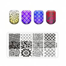9Pcs Nail Stamping Plates Set Flower Butterfly Nail Art Stamp Templates 7Plates+1Stamper+1Scraper Manicure Image Plate Kits - Multicolor - View 11
