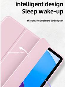 Compatible With IPad 10 Generation Protective Case, Compatible With IPad Case, Equipped With A Pen Slot, Intelligent Sleep Wake-Up, Three Fold Tablet Protective Case, Fully Wrapped To Prevent Falls, Compatible With IPad A16 Case, Compatible With IPad 11th Generation/Compatible With IPad 8th Generation 10.2-Inch/Compatible With IPad 9th Generation 10.2-Inch/Compatible With IPad Air11 Protective Case, Compatible With Honor Redmi Pad - Baby Pink - View 5