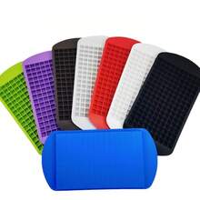 1个硅胶冰格，160格迷你冰块碎冰冰沙模具，易于脱模，红色、黑色和蓝色可选 - 彩色 - 查看 4