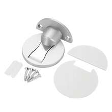 1/2Set Punch-Free Anti-Collision Invisible Strong Magnetic Zinc Alloy Door Stopper Door Holders Catch Floor Mounted Nail-Free Door Stop - Silver/Black - View 8