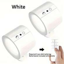 2个/1个LED双面发光磁吸壁灯，LED双面磁吸柜灯，360°旋转，USB充电，三级调光，触摸和遥控，LED床头灯，室内照明，适用于客厅、卧室、走廊、床头，现代壁灯装饰，家居装饰照明，走廊照明，卧室装饰，现代装饰，展厅照明 - 彩色 - 查看 13