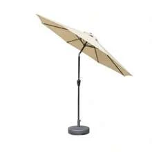 CY Eke Sombrilla de Jardín con Inclinación 2.7 M Altura 2.5 m Base de Aluminio para Terraza Playa Exterior - Cafetería - Ver 1