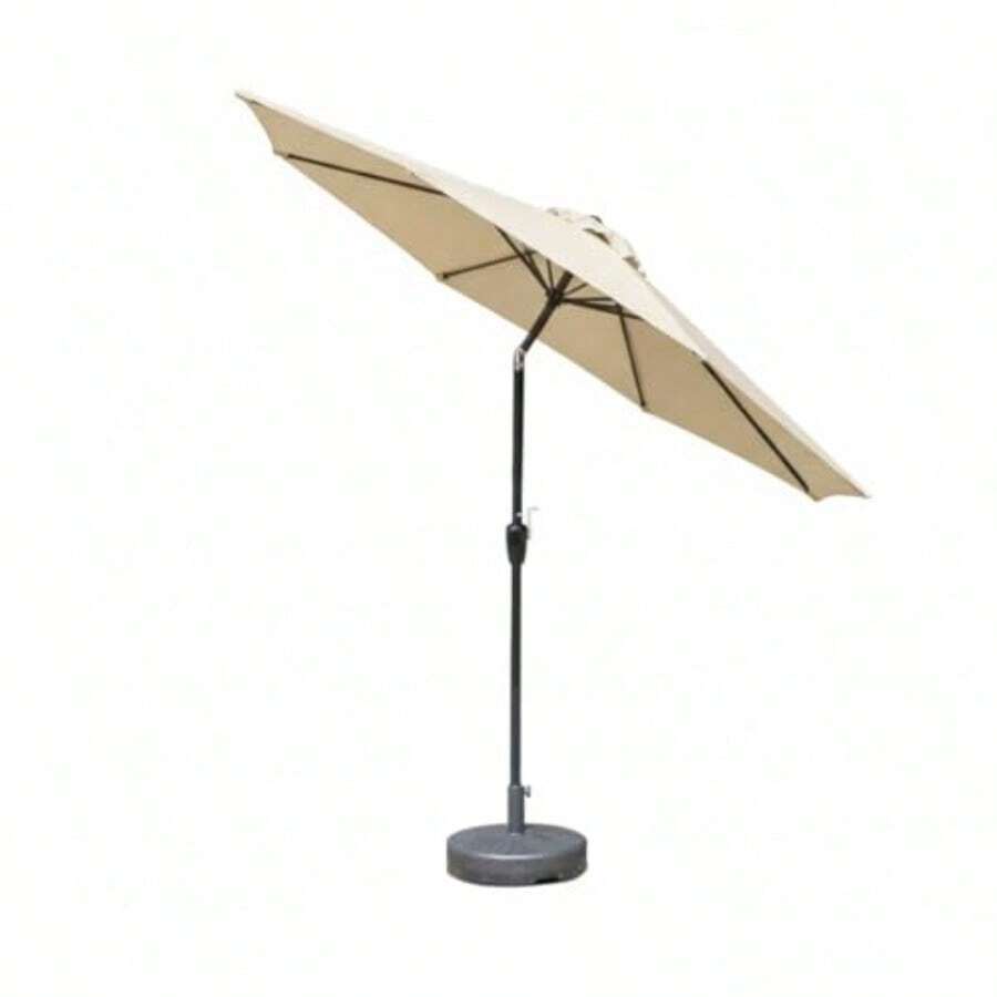 CY Eke Sombrilla de Jardín con Inclinación 2.7 M Altura 2.5 m Base de Aluminio para Terraza Playa Exterior - Cafetería - Ver 1