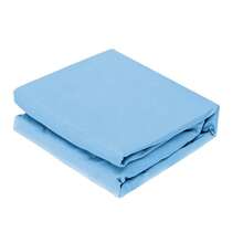 Lençol Solteiro 400 Fios Micro Percal Com Bainha Superior - Hotel Quality - Azul bebê - Visão 1