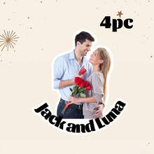 4/12/24pcs Personalized Photo Mug Stickers, Customize Photo And Text,Custom Coffee Cup Stickers With Picture And Text, Design Your Own Mug Stickers , Custom Logo Mug Stickers , Personalized Gift For Mom Or Dad - Multicolor - View 9