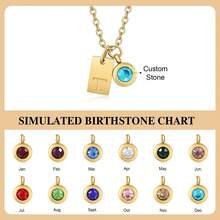 1pc Initial Necklaces For Women Dainty Gold Birthstone Necklace For Women,Letter Necklace Non Tarnish Tiny Emerald Pendant ,Gold Jewelry Birthday Gifts. - Gold - View 3