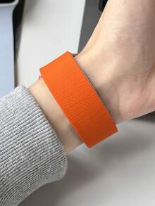 1 chiếc dây đeo đồng hồ silicon từ tính họa tiết vải thiều unisex, tương thích với Apple Watch 42mm, 38mm, 40mm, 41mm, 44mm, 45mm, 46mm, 49mm, dây đeo thay thế thời trang cho đồng hồ thông minh dòng Ultra2, Ultra SE2, SE 11, 10, 9, 8, 7, 6, 5, 4, 3, 2, 1 - Nhiều màu - Xem 5